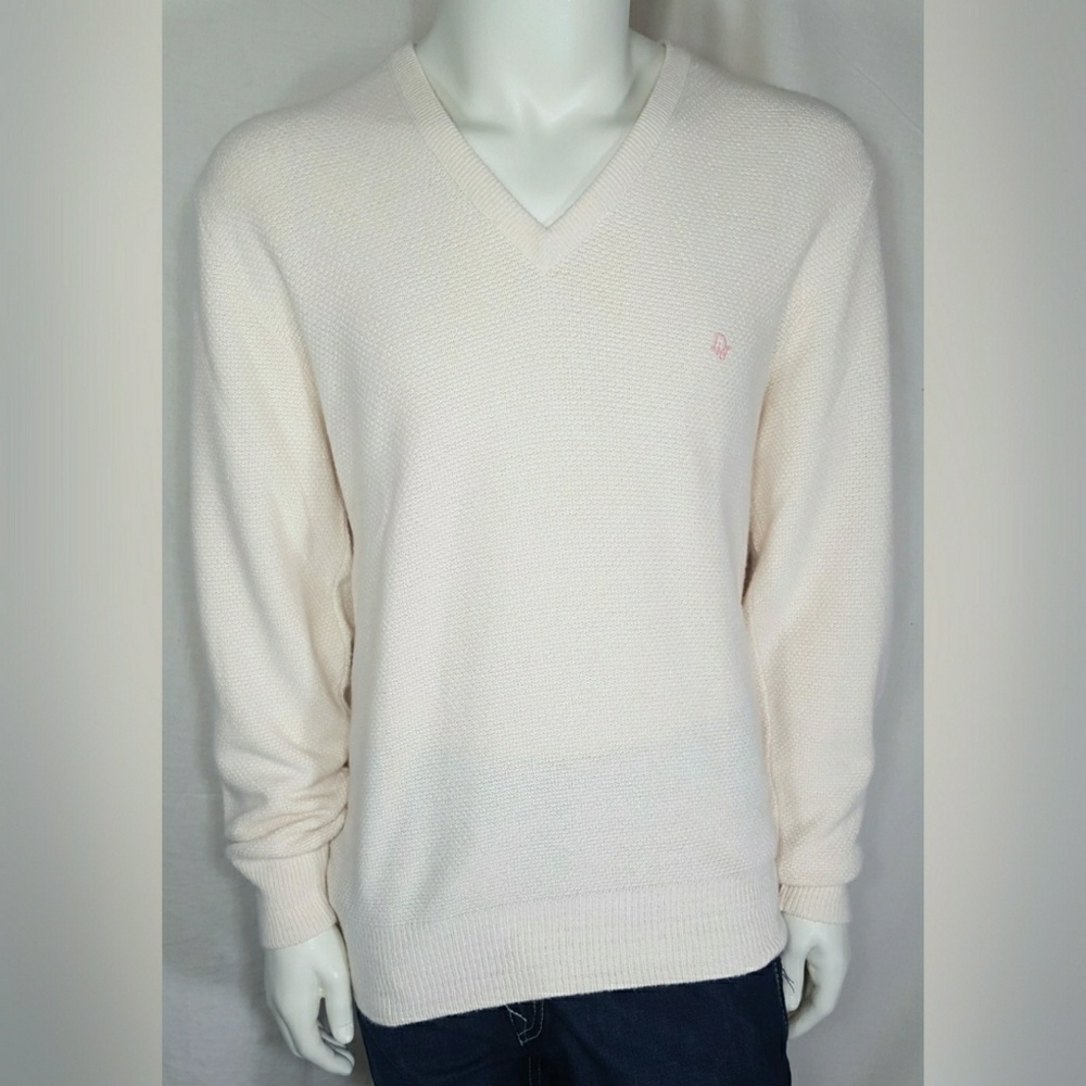 Vintage Christian Dior Sweater Pink Dior Logo